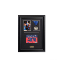 Wholesale Custom New Design 11 x 14" Solid Wood Photo and Finishing Medal Framing Kit Medals Black  Picture Frame Wholesale